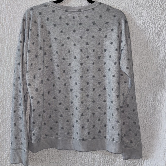 LC Lauren Conrad Dachshund Dog Snowflake Fleece Pullover Long Sleeve Top - Picture 4 of 8